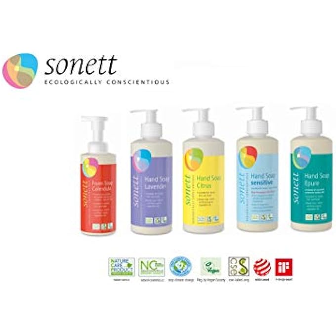 sonett ECOLOGICALLY CONSCIENTIOUS ORGANIC CITRUS, LAVENDER, SENSITIVE, CALENDULA, ROSE AND FOAM HAND SOAP, 6 COUNT - Image 5